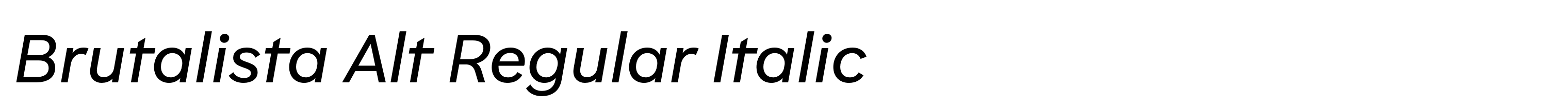 Brutalista Alt Regular Italic